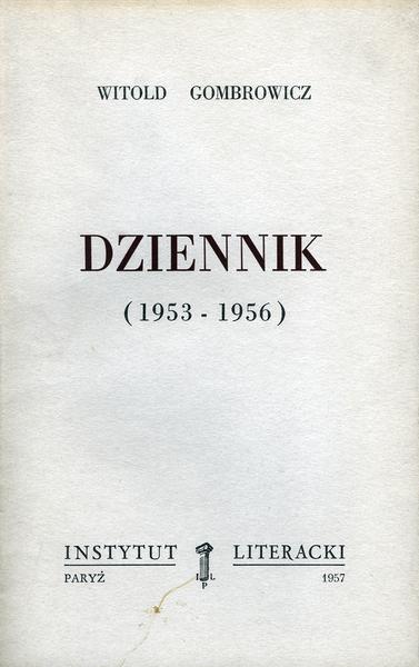 Diaries (1953-1956) Dziennik (1953-1956)