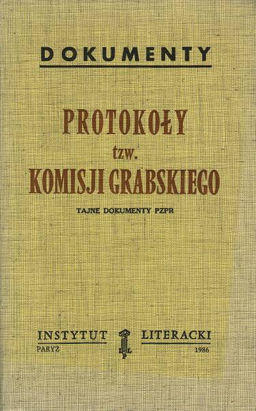 Minutes of the TZW. Grabski Committee. Protokoły TZW. Komisji Grabskiego
