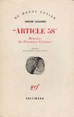 Article 58: mémoires du prisonnier Chalamov