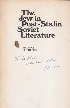 The Jews in Post-Stalin Soviet Literature