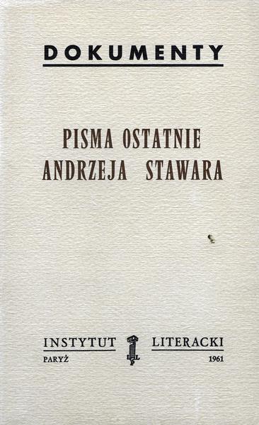 Recent Writings Pisma Ostatnie