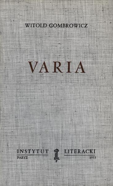 Various Varia. (Dzieła Zebrane, Tom X)
